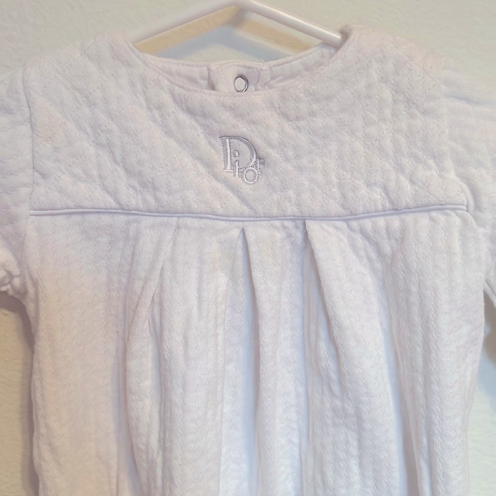 Baby Dior white infant gown one size